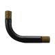 2-1/2" X 1-5/8" Solid Brass Bent Arm - Black