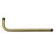 2" X 7-1/4" Solid Brass Bent Arm - 3/8" OD - Threaded 1/8 IPS Male Both Ends - Unfinished