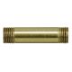 1-1/2" 1/8 IP Steel Pipe - 1/4" Threaded Ends - Satin Brass