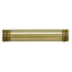 2" 1/8 IP Steel Pipe - 1/4" Threaded Ends - Satin Brass