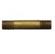 2" Solid Brass Pipe 3/8" X 1/8 IPS Unfinished - Threaded 1/2" Each End