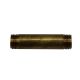 2" Solid Brass Pipe 1/2" X 1/4 IPS Unfinished - Threaded 1/4" Each End