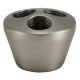 3 Hole Tapered Cluster Body, Brass - Satin Nickel