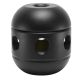 2-Piece Round Cluster Body - 6 Side Holes - Black