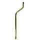 Figurine Arm - Steel - 10" X 2" Off Set - Brass Plated- 1/8 IP Pipe