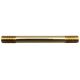 4" Steel Pipe 3/8" X 1/8 IPS Threaded 3/4" Each End - Brass Plated