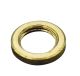 0.56" Diameter X .09" Thick - Solid Brass Round Locknut - Smooth Edge 1/8F - Unf