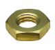 7/16"  Solid Brass Hexnut 1/4-27 - Unfinished