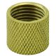 5/16" Solid Brass 1/8 IPS  Knurled Coupling - Unfinished