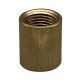 1/2" Solid Brass 1/8 IPS  Plain Coupling - Burnished and Lacquered