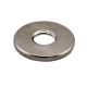 1" Solid Brass Knurled Locknut 1/8F - Nickel