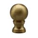1-3/8" Ball Finial Solid Brass 7/8" Dia - Tap 1/4-27F - Satin Brass