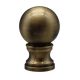 1-3/8" Ball Finial Solid Brass 7/8" Dia - Tap 1/4-27F - Anttique Brass
