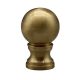 1-1/2" Solid Brass Ball Finial - 1" Dia  - Tap 1/4-27F - Satin Brass
