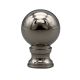 1-1/2" Solid Brass Ball Finial - 1" Dia  - Tap 1/4-27F - Polished Nickel