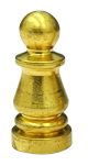 1" Solid Brass Finial Tap 1/4-27F - Unfinished