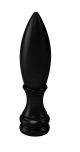 2" Solid Brass Bullet Finial - Tap 1/4-27F - Black