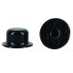 1/2" Stamped Steel Finial  - Matte Black