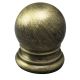 3/4" Solid Brass Finial 1/4-27F- Antique Brass