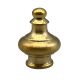 Large Pyramid Knob - Solid Brass - 1/8 IP F - Unfinished