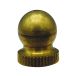 1/2" Brass Round Top Knob 1/4-27F - Unfinished - Knurled Base