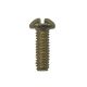 1/2" 8/32 Round Head Slotted Screw - Brass Plated