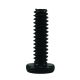 3/4" Shank -  8/32 Solid Brass Knurled Thumb Screw - Black