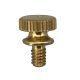 1/4" Shank Solid Brass Thumb Screw 8/32F - Unfinished
