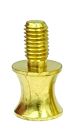 1/2" Solid Brass Concave Finial Riser 1/4-27F X 1/4-27M - Unfinished