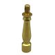 2" Solid Brass Finial Riser 1/4-27F X 1/4-27M - Burnished and Lacquered