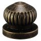 Brass Knurled Knob - Antique Brass
