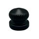 Brass Knurled Knob - Black