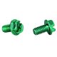 Green Steel Ground Screw - 1/4" Shank - 8-32 Thread