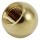 1/2" 1/4-27 Turned Solid Brass Ball - Unfinished