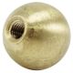 7/8" 1/4-27 Turned Solid Brass Ball - Unfinished