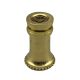 Beaded Brass Neck - 1-5/16 Ht -15/16"  Dia - Tap 1/8  IPS - Burnished and Lacquered