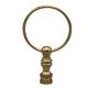 3-1/4" Ht - 2" Dia - Solid Brass Ring Lamp Finial Polished And Lacquered