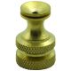 Solid Brass Swivel Finial Base - Tap 1/4-27F - Burnished & Lacquered - 7/8 " Ht