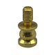 1/2" Solid Brass Finial Riser 1/4-27F X 1/4-27M- Burnished and Lacquered