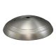 Ridged 3-Hole Collar Steel Canopy - Satin Nickel