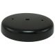 Plain Round Steel Canopy - Black