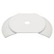 Neckless Ball Holder Insert - For 3" Opening Balls - 6" Balls - 0.6T Steel - Matte White