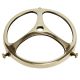 Cast Brass Glass Holders, for 4" Glass Lip - Polished No Laquer