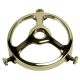 Cast Brass Glass Holders, for 2-1/4" Glass Lip - Polished No Laquer