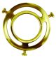 2-1/4" Fitter Cast Brass Uno Glass Holder With (3) 8-32 X 1/2" Knurled Thumbscrews - Satin Brass