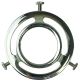 2-1/4" Fitter Cast Brass Uno Glass Holder With (3) 8-32 X 1/2" Knurled Thumbscrews -Polished Nickel