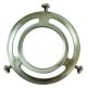 2-1/4" Fitter Cast Brass Uno Glass Holder With (3) 8-32 X 1/2" Knurled Thumbscrews - Satin Nickel