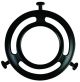 2-1/4" Fitter Cast Brass Uno Glass Holder With (3) 8-32 X 1/2" Knurled Thumbscrews - Black