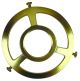 3-1/4" Fitter Cast Brass Uno Glass Holder With (3) 8-32 X 1/2" Knurled Thumbscrews - Unfinished