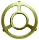 3-1/4" Fitter Cast Brass Uno Glass Holder With (3) 8-32 X 1/2" Knurled Thumbscrews - Satin Brass